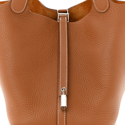 Hermes Taurillon Clemence Picotin Lock 22 MM Gold 9 of 11