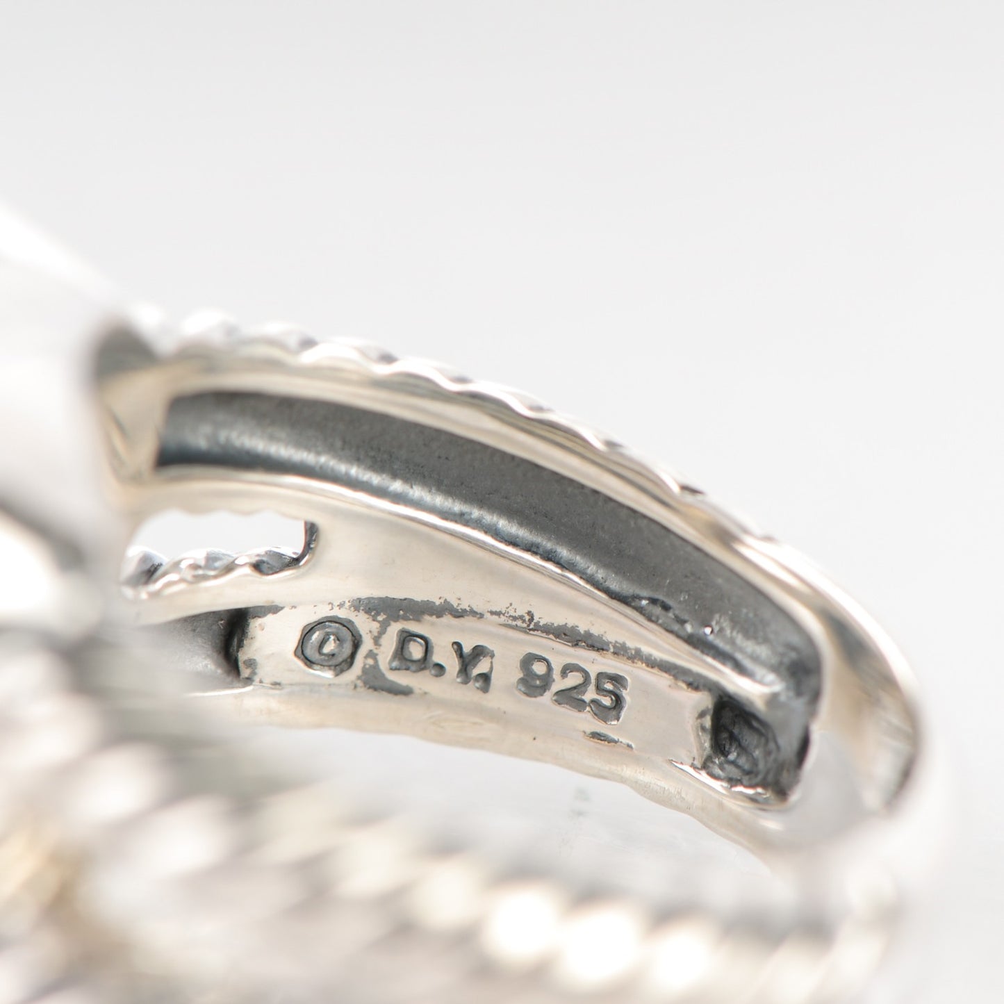 Sterling Silver Diamond Prasiolite 11mm Albion Ring 50 5.5