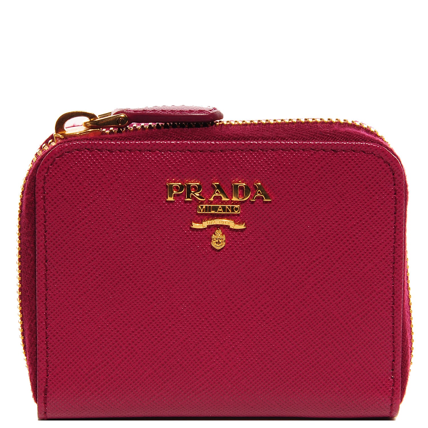 Prada Saffiano Metal Coin Purse Ametista 1 of 11