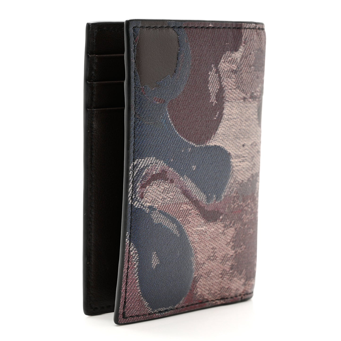 X Peter Doig Calfskin Camouflage Bi-Fold Wallet Multicolor