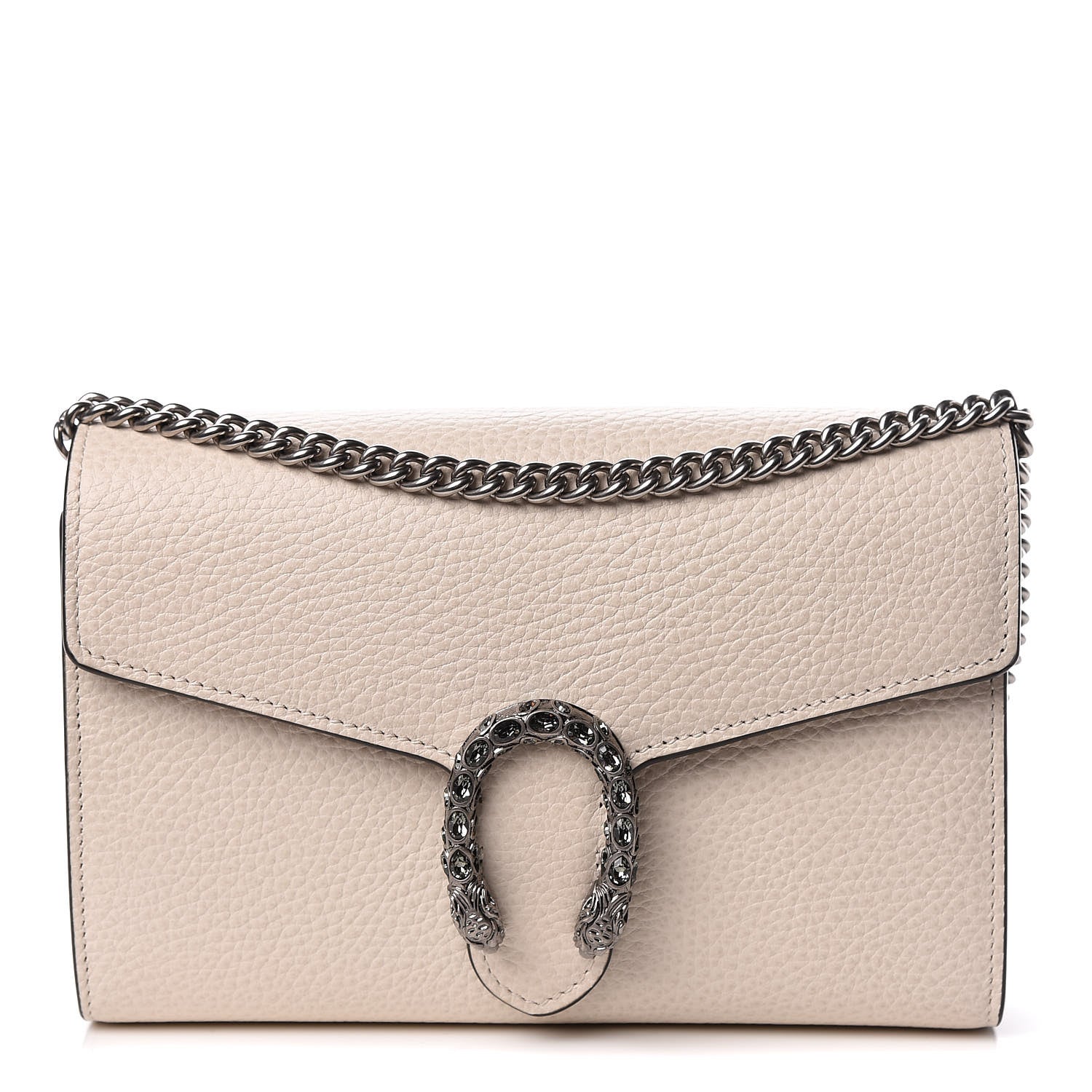 Gucci Dollar Calfskin Mini Dionysus Chain Wallet Mystic White 1 of 12