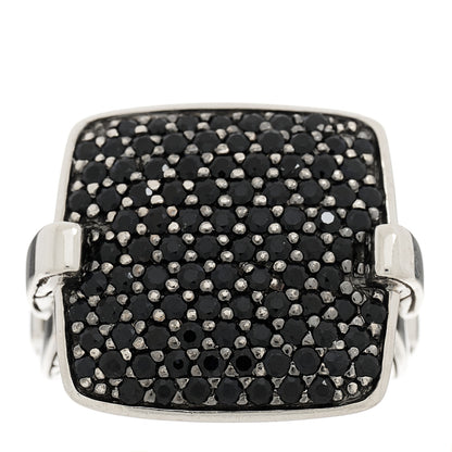 John Hardy Sterling Silver Black Sapphire Classic Chain Lava Square Ring 54 7 1 of 5