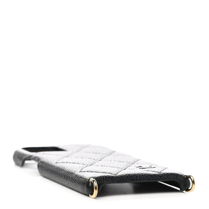Chanel Caviar Quilted iPhone XI Pro Case With Chain Black 4 of 6