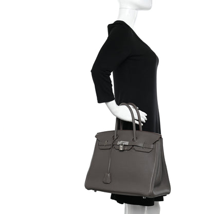 Hermes Togo Birkin 35 Etain 2 of 12