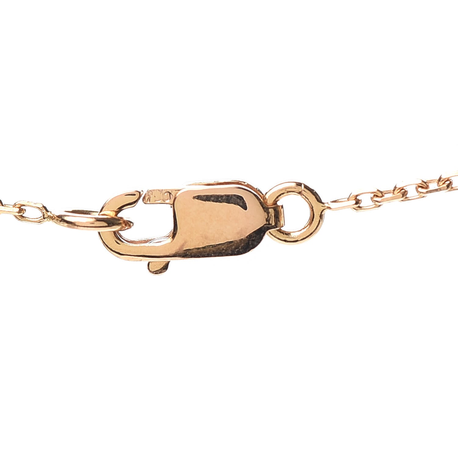 Van Cleef & Arpels 18K Rose Gold Carnelian Sweet Alhambra Pendant Necklace 4 of 7