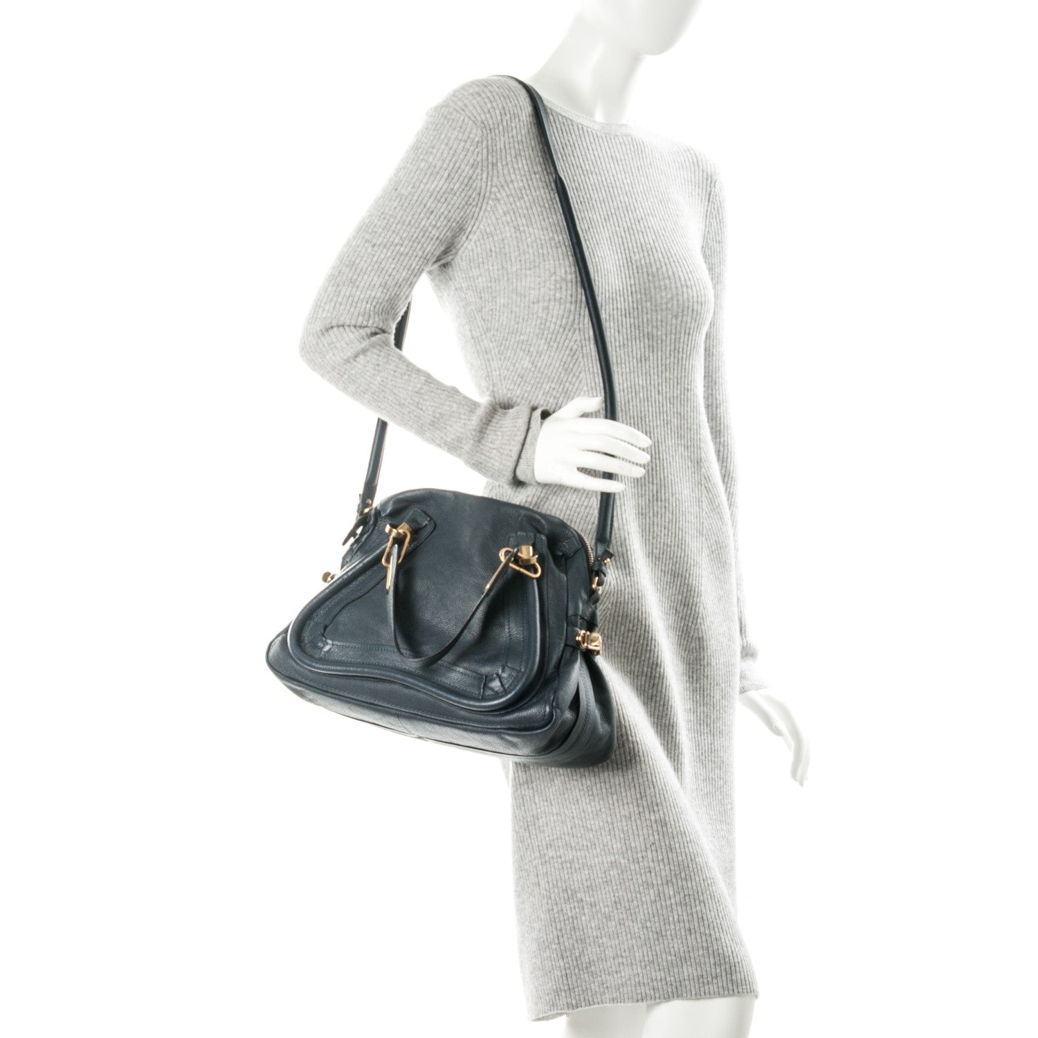 Chloe Calfskin Medium Paraty Navy 2 of 10
