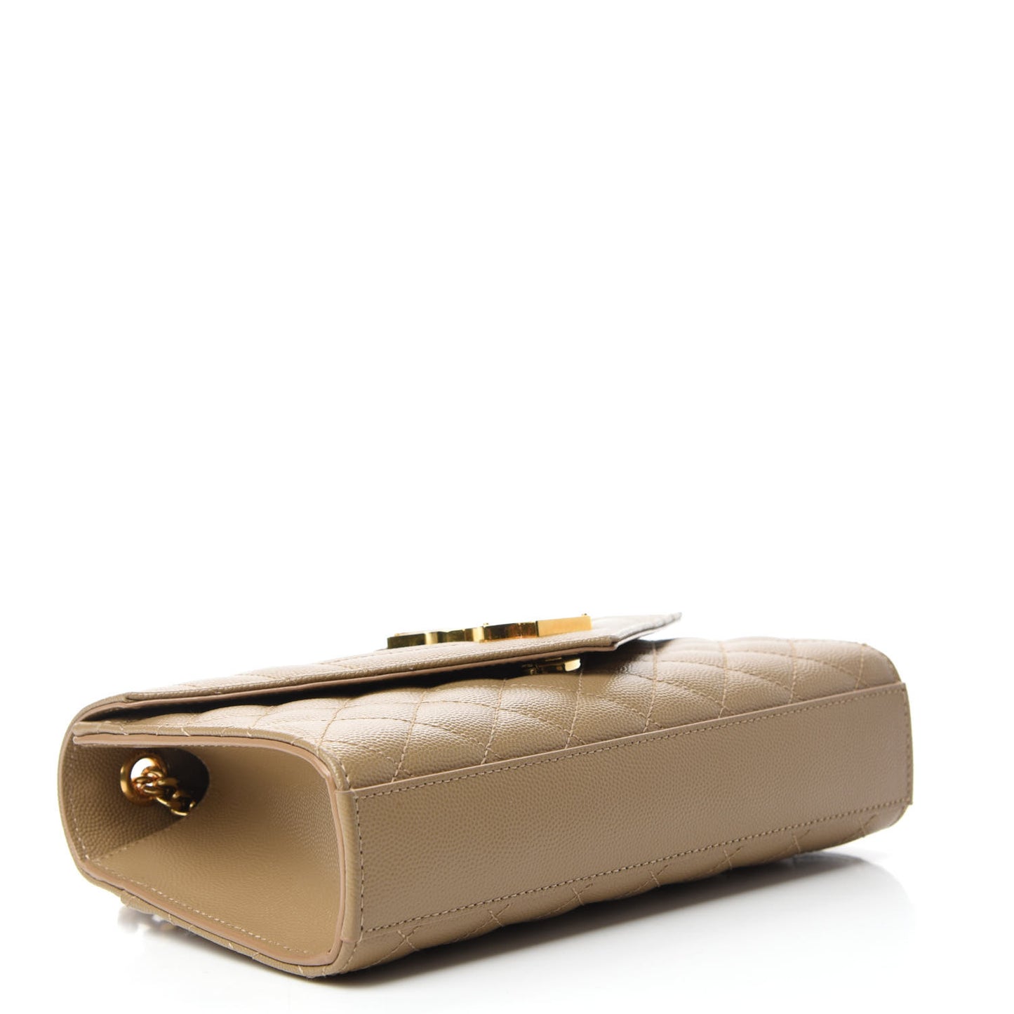 Grain De Poudre Textured Mixed Matelasse Triquilt Small Monogram Satchel Cork