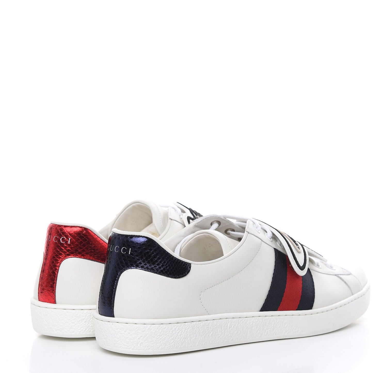 Calfskin Ayers Web UFO Dragon Embroidered Mens Ace Sneakers 12 White