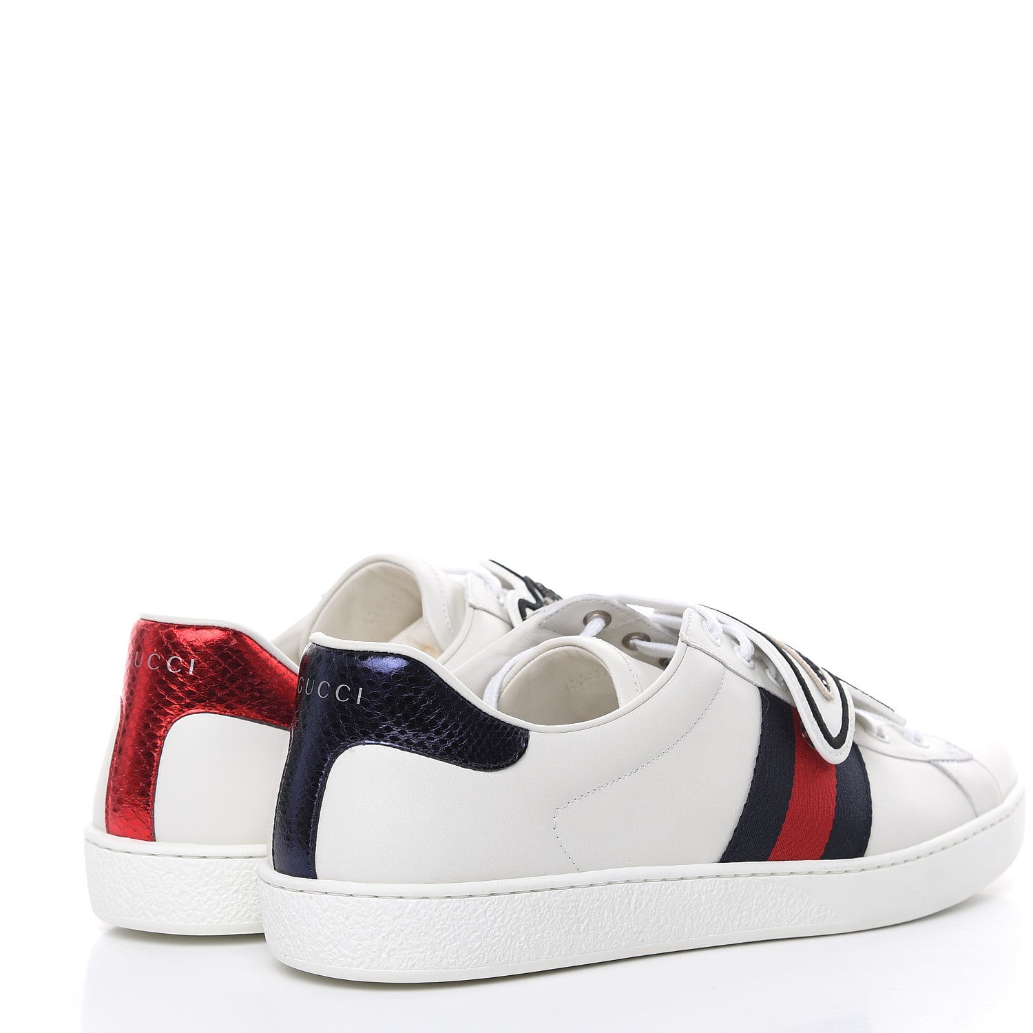 Gucci Calfskin Ayers Web UFO Dragon Embroidered Mens Ace Sneakers 12 White 4 of 9