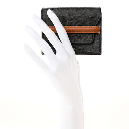 Celine Triomphe Canvas Business Card Holder Tan 2 of 11