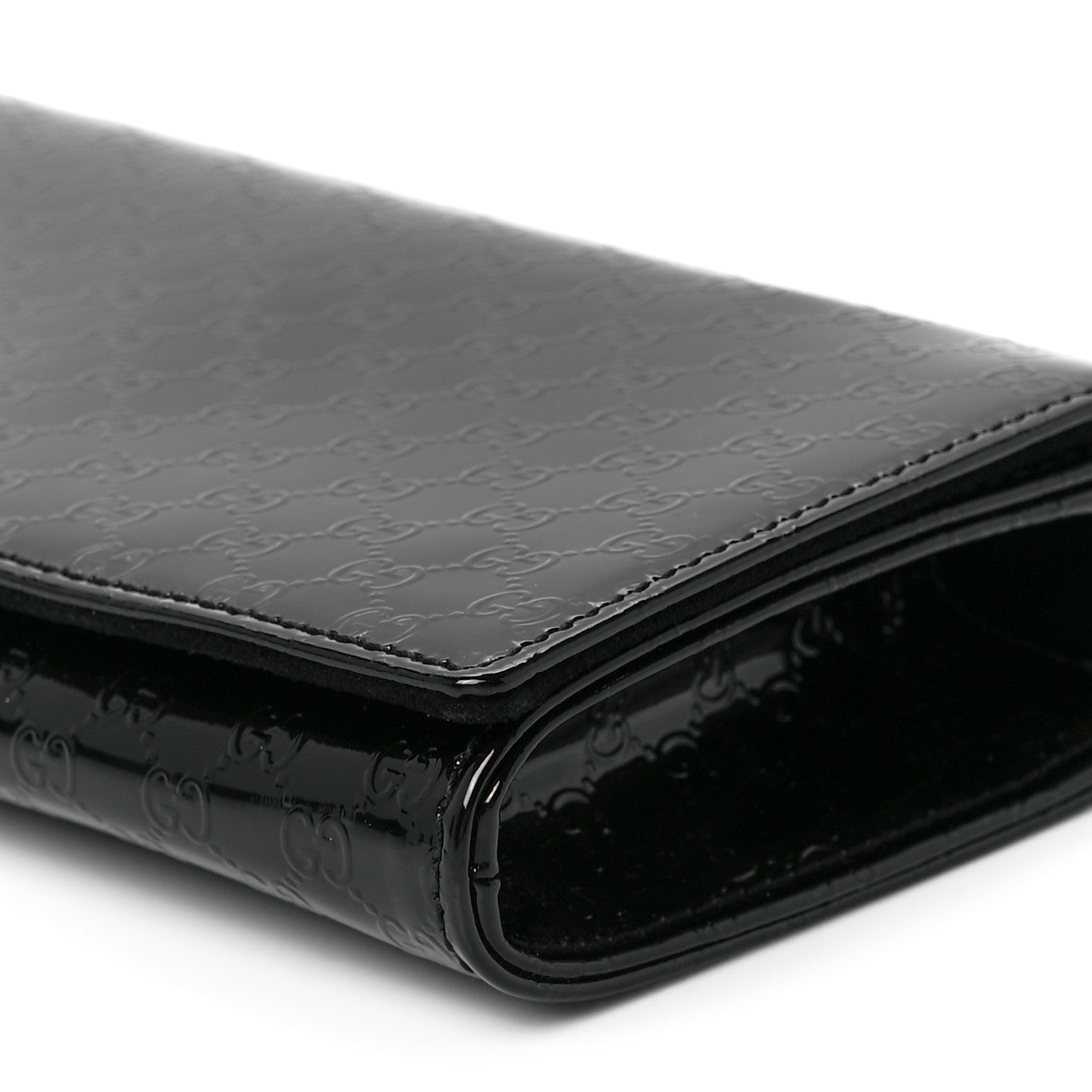 Gucci Patent Microguccissima Small Broadway Clutch Black 12 of 13