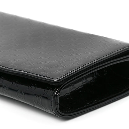 Gucci Patent Microguccissima Small Broadway Clutch Black 12 of 13