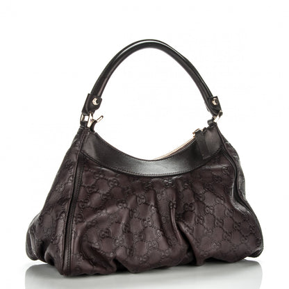 Gucci Guccissima Small D Gold Hobo Chocolate Brown 3 of 7