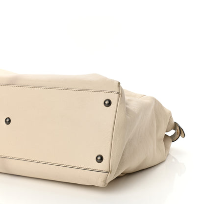 Fendi Goatskin Zucca Large Peekaboo Iconic Satchel Latte Tobacco Moro 10 of 10