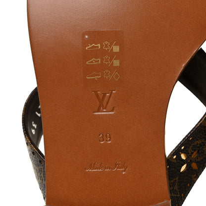 Louis Vuitton Monogram Sunny Flat Thong Sandals 39 Brown 6 of 8