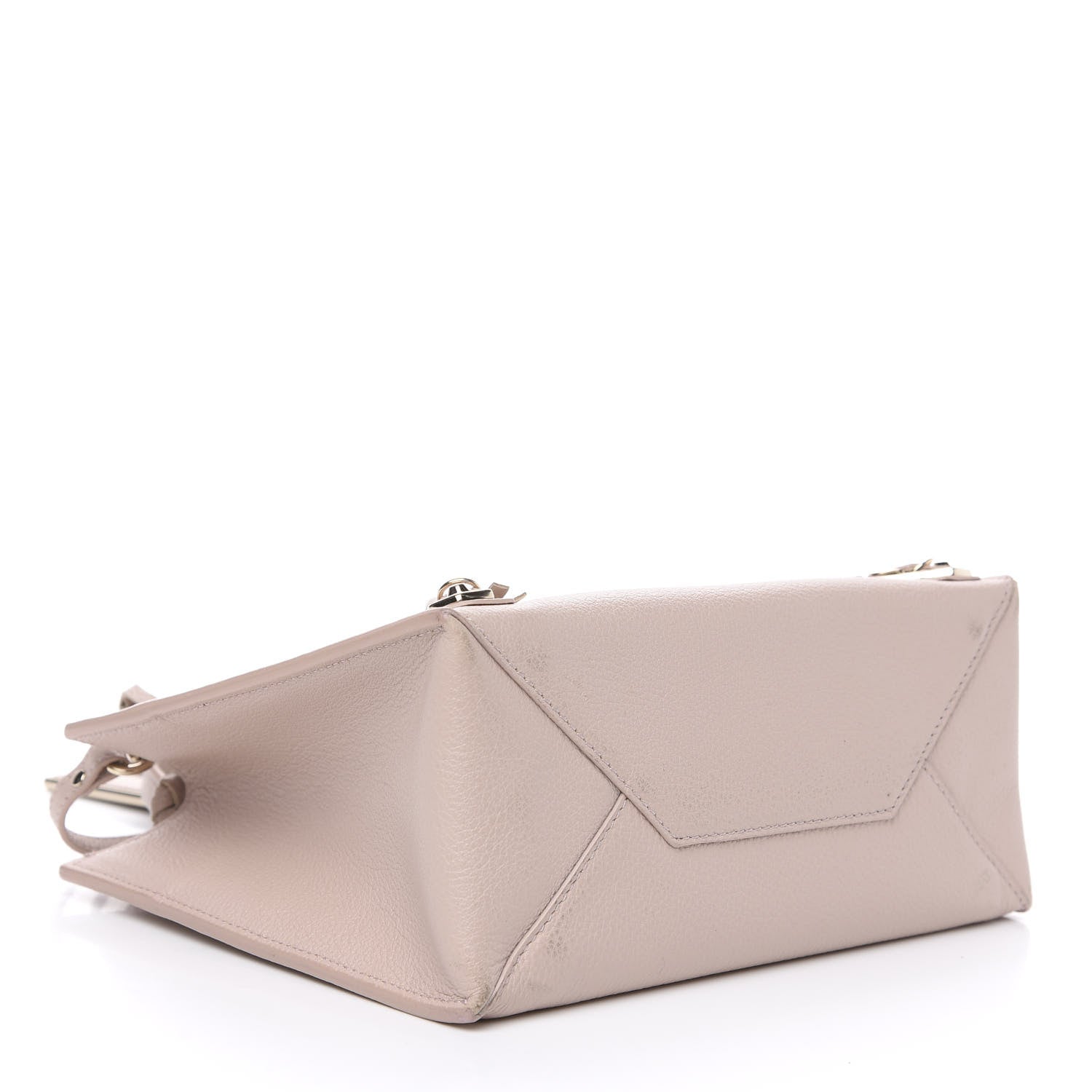 Balenciaga Grained Calfskin Gold Metallic Edge Hardware Papier Mini A4 Tote Rose Des Sables 4 of 10