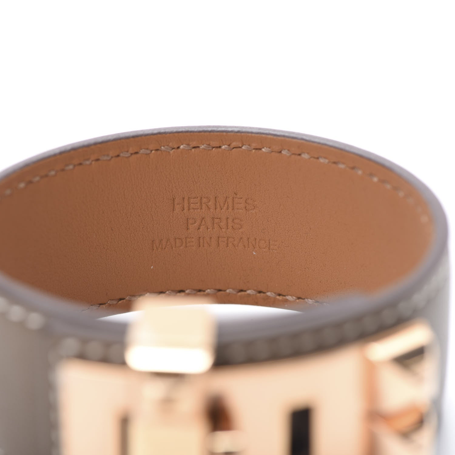 Hermes Swift Collier de Chien CDC 24 Bracelet T2 Etoupe 4 of 6