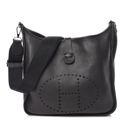 Hermes Taurillon Clemence Evelyne III GM Black 1 of 9