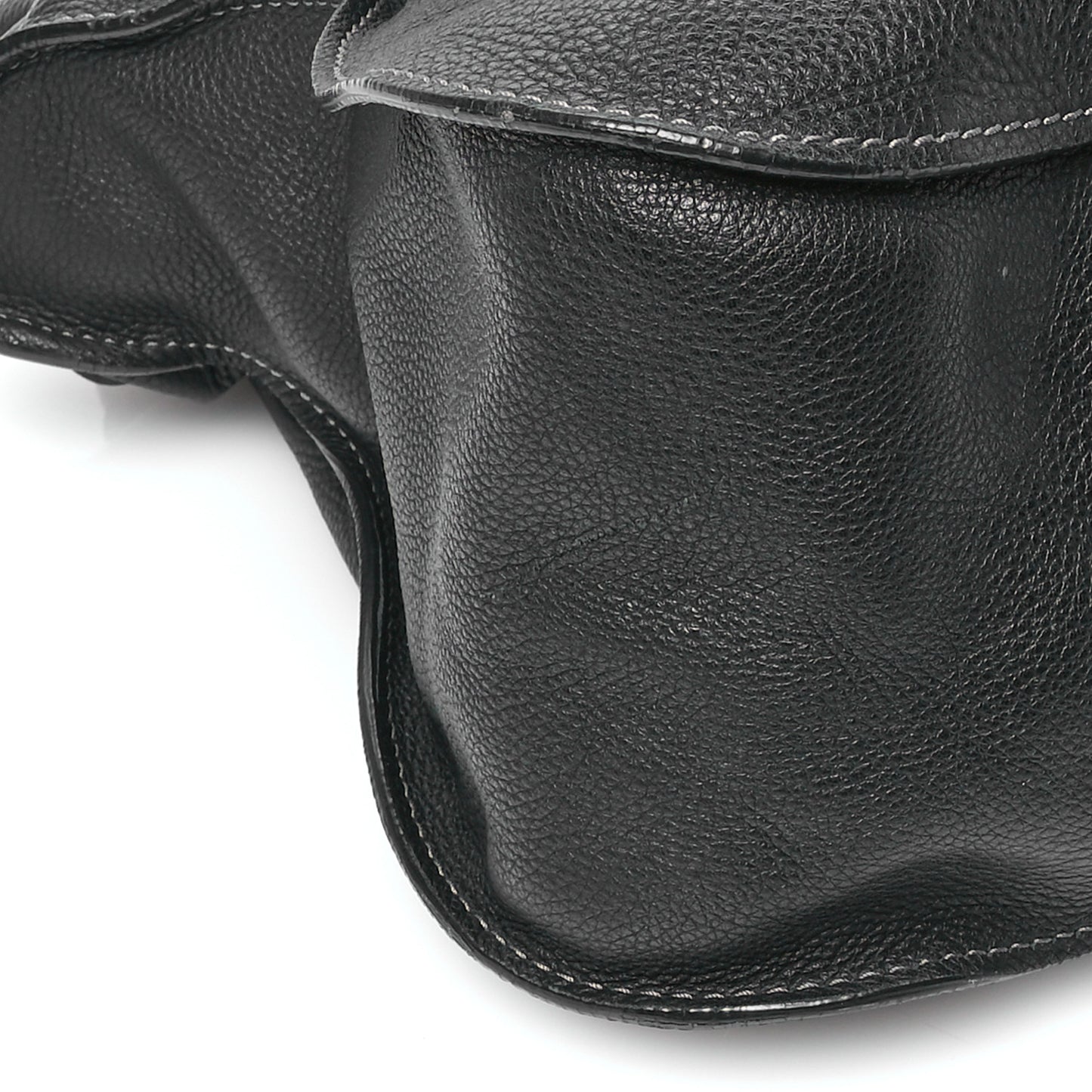 Calfskin Large Marcie Satchel Black