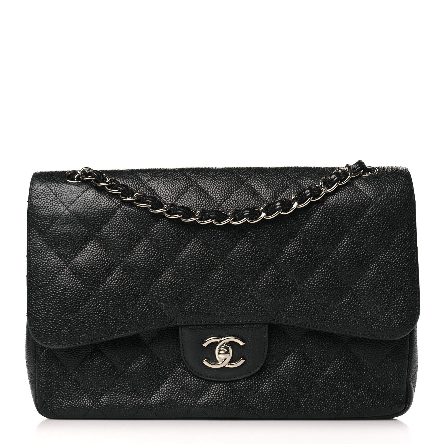 Chanel Caviar Quilted Jumbo Double Flap Black 1 of 10