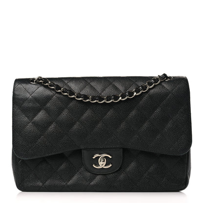 Chanel Caviar Quilted Jumbo Double Flap Black 1 of 10