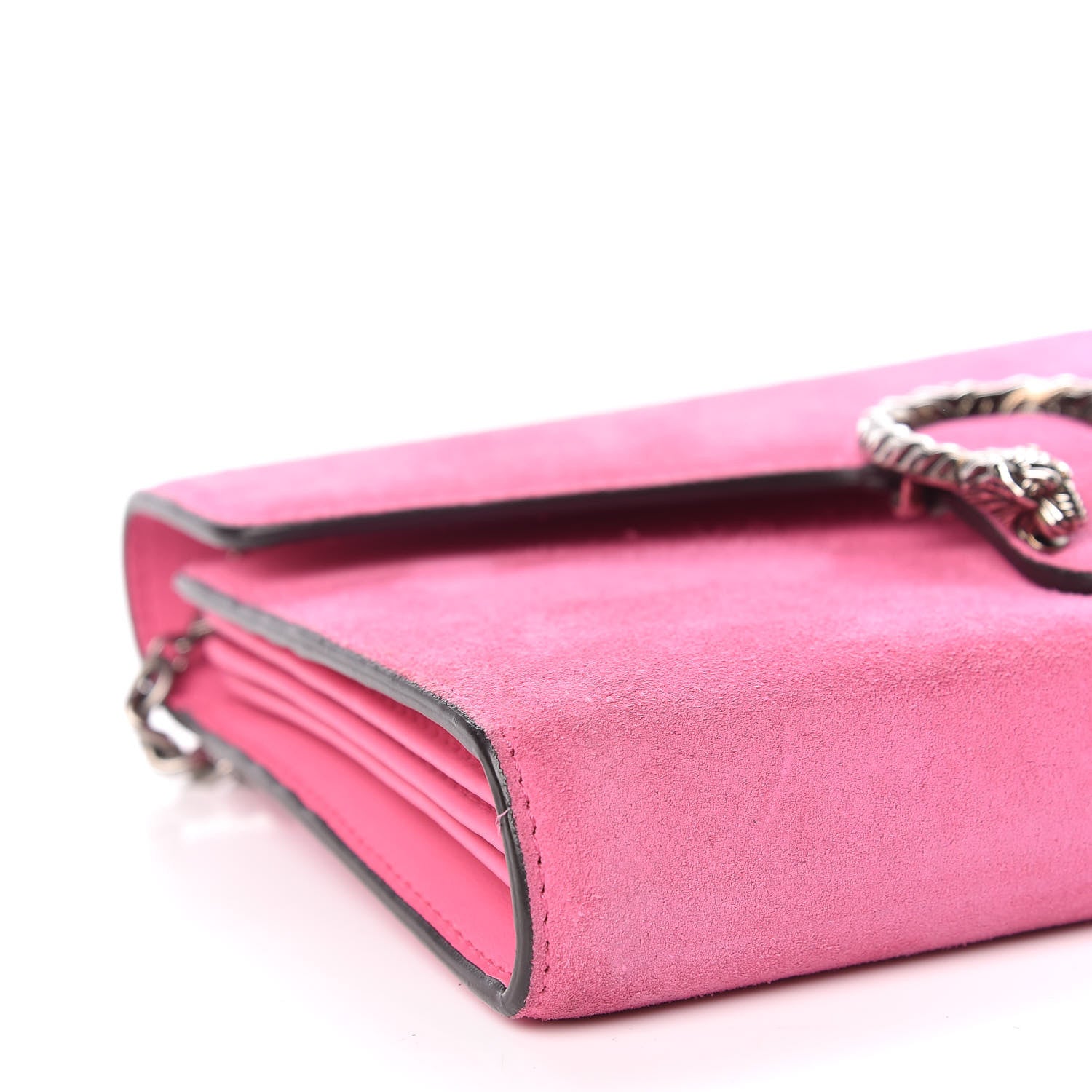 Gucci Suede Mini Dionysus Chain Wallet Pink Tropical Flower 5 of 16