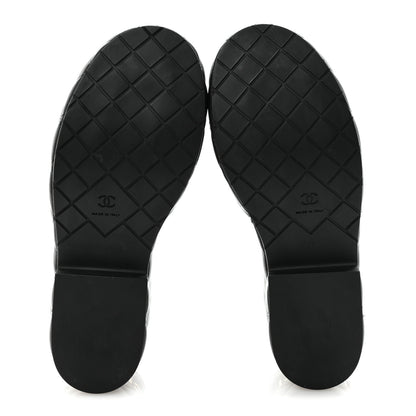 Chanel Lambskin Quilted CC Mules Wedge Sandals 39 Black 6 of 10