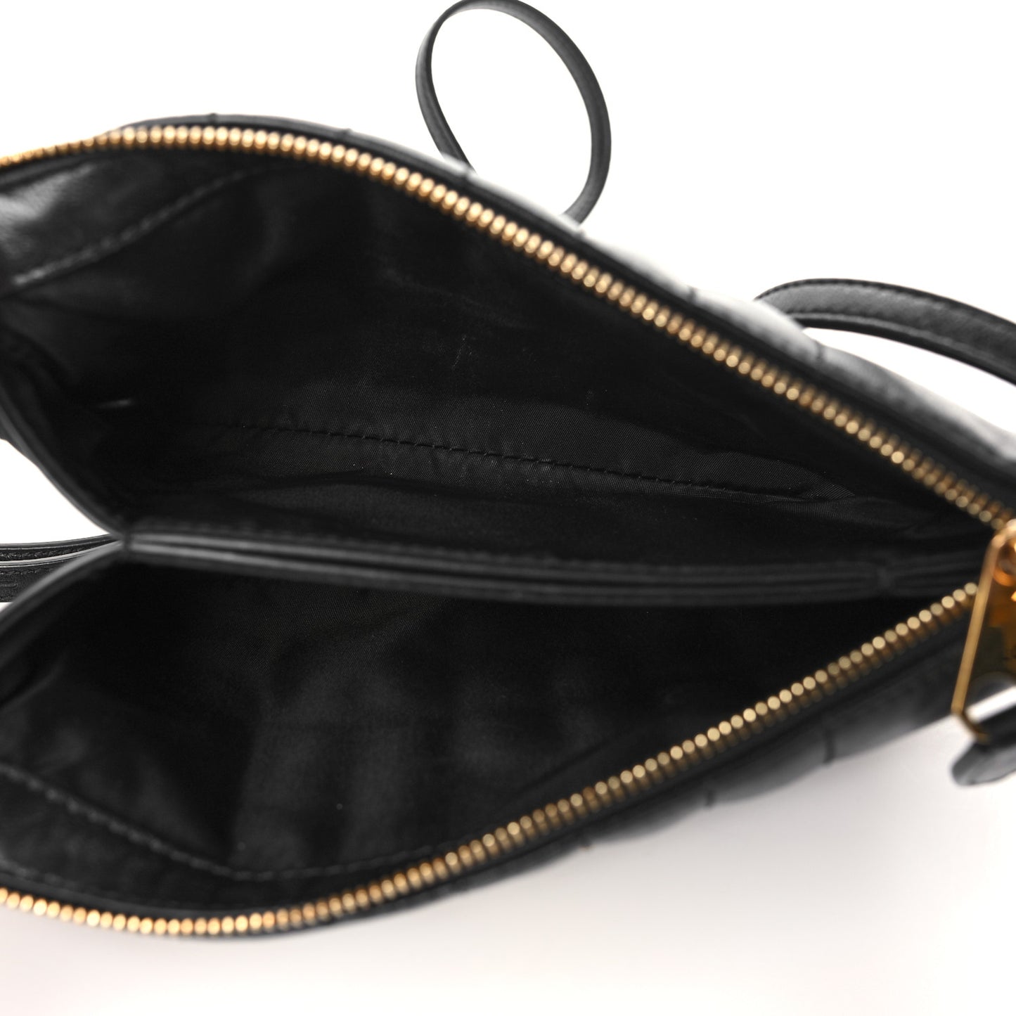 Quilted Lambskin Lola Twin Pouch Black