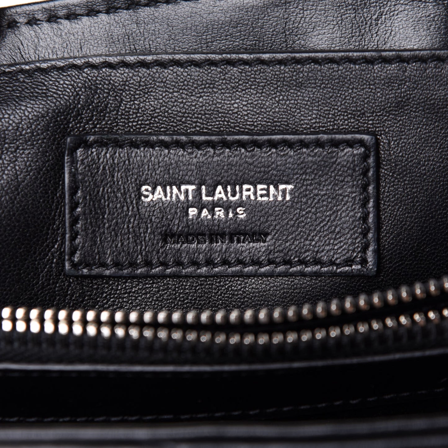 Calfskin Y Quilted Monogram Small Loulou Chain Satchel Black