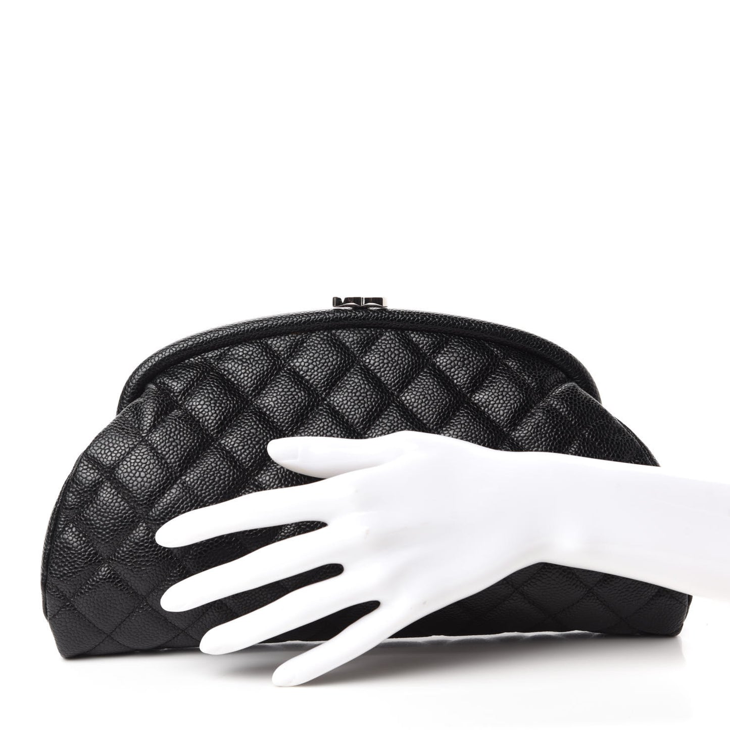 Caviar Quilted Timeless Clutch Black