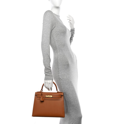 Hermes Epsom Kelly Sellier 28 Gold 2 of 11