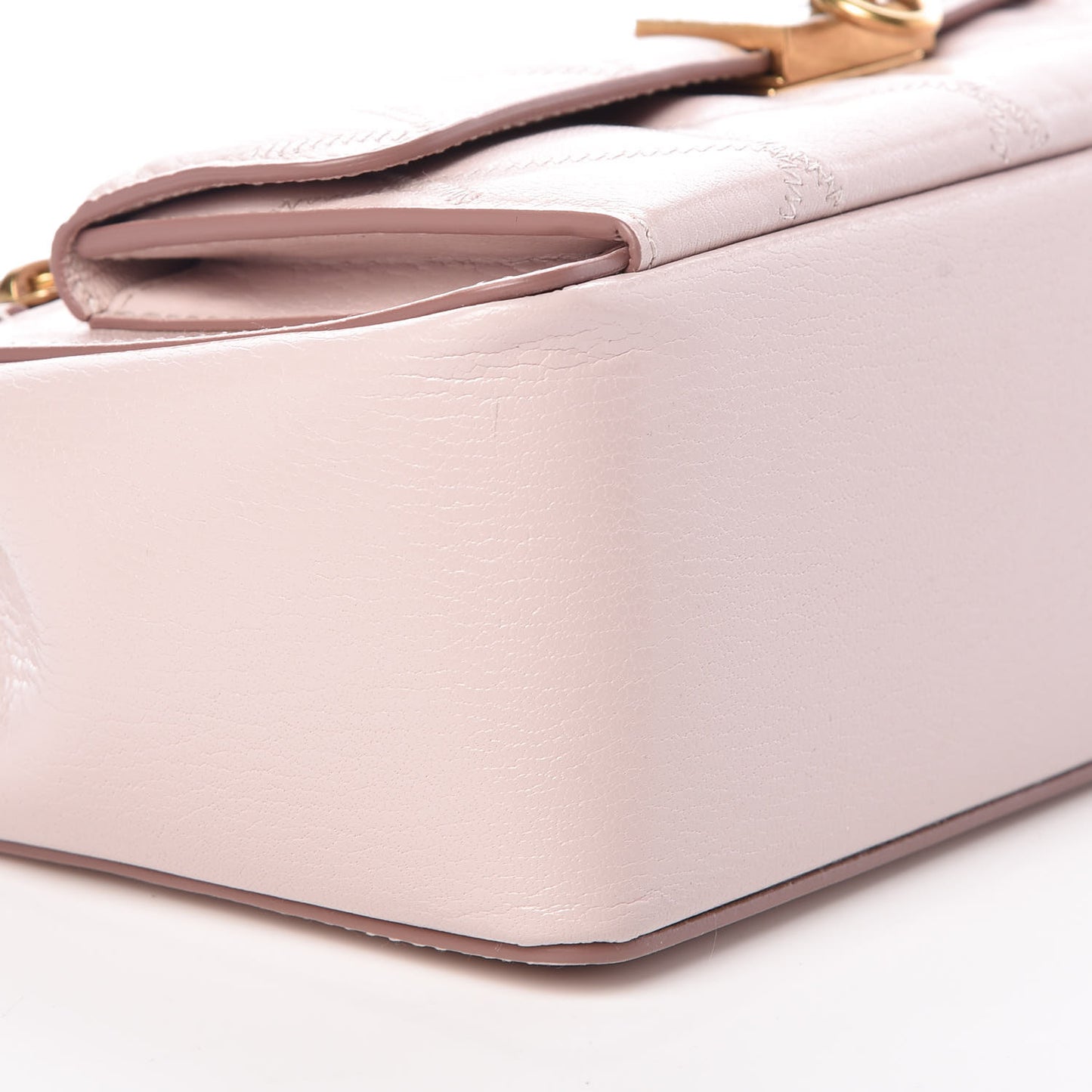 Goatskin Diamond Quilted Pocket Crossbody Pale Pink