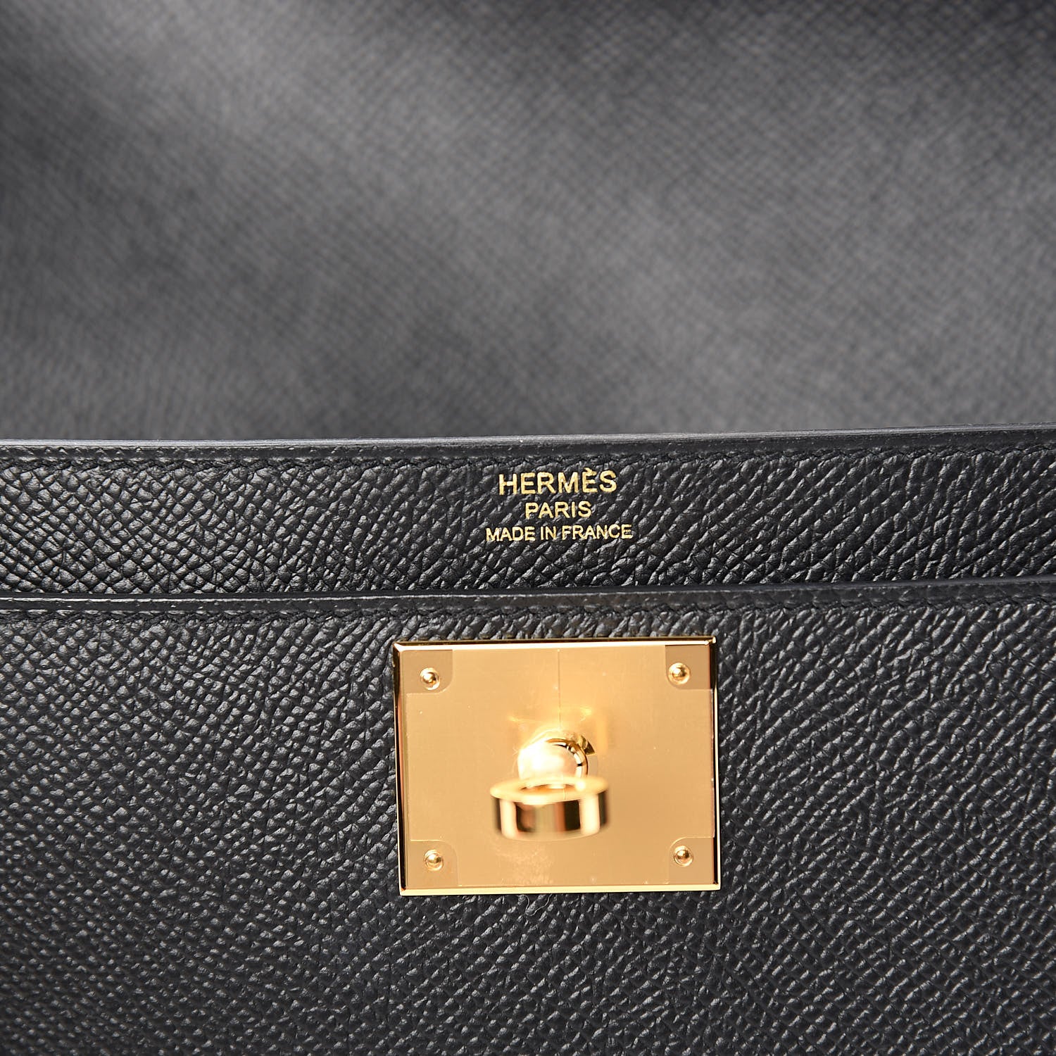 Hermes Epsom Kelly Depeches 25 Pouch Black 6 of 11