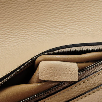 Celine Drummed Calfskin Suede Medium Trapeze Dune 6 of 6