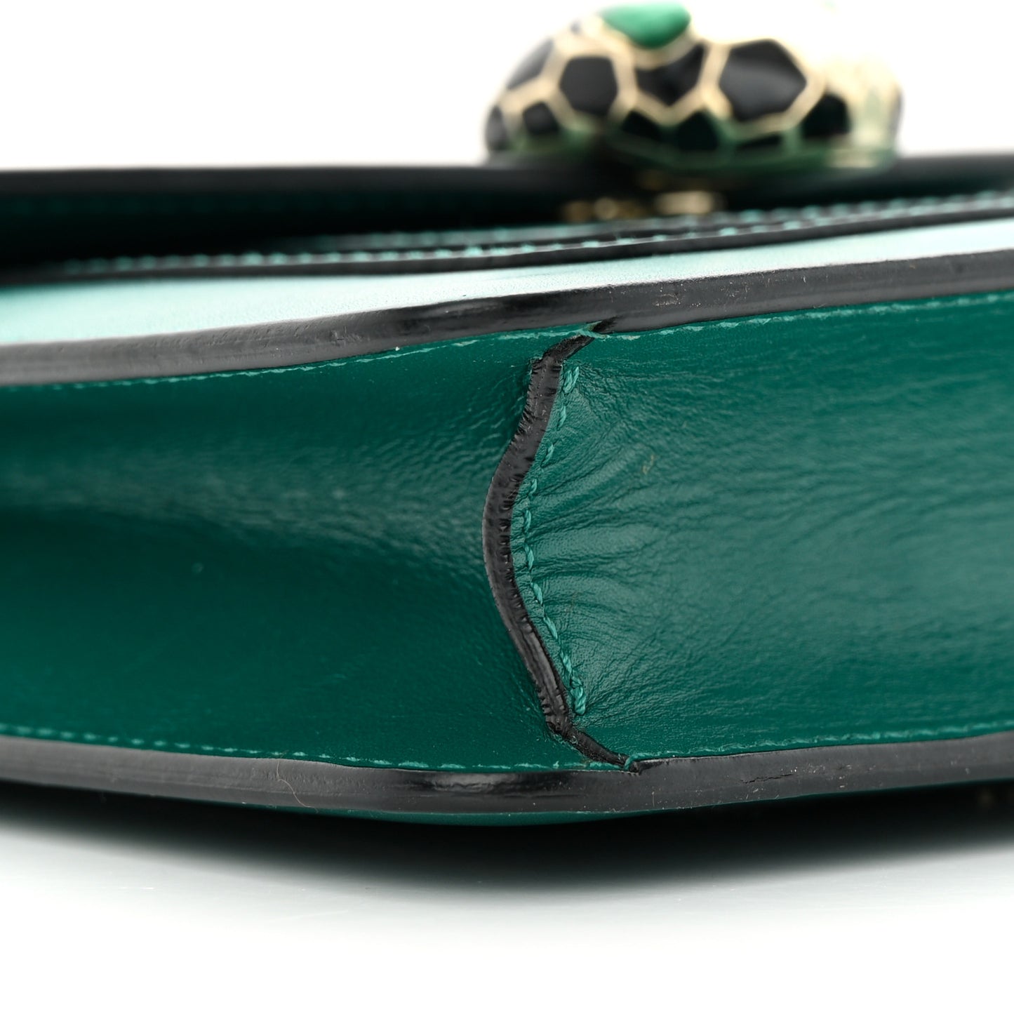 Calfskin Small Serpenti Forever Snake Strap Crossbody Bag Emerald Green