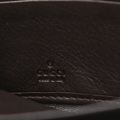 Gucci Guccissima Margaux Calfskin Metal Bar Zip Around Wallet Chocolate 6 of 10