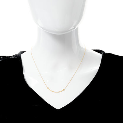 Tiffany 18K Yellow Gold Small T Smile Pendant Necklace 2 of 5