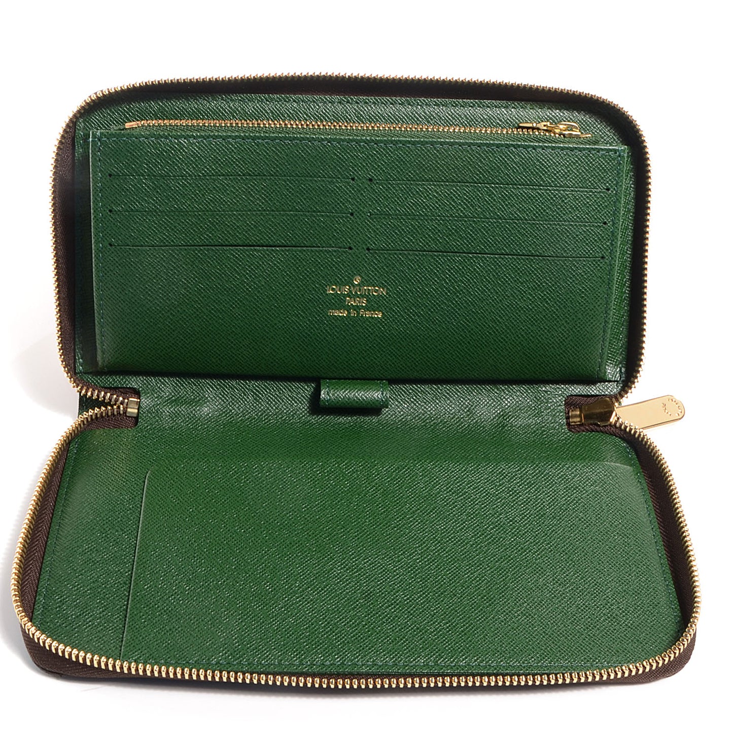 Monogram Groom Zippy Organizer Wallet Green