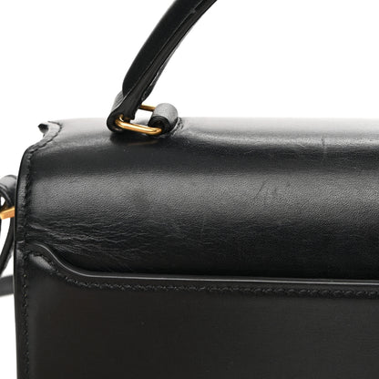 Saint Laurent Smooth Calfskin Medium Classic Monogram Cassandra Top Handle Black Rouge Legion 17 of 19