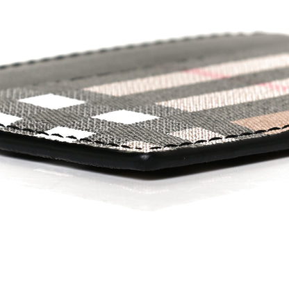 Burberry Vintage Check Calfskin Card Case Black 8 of 9