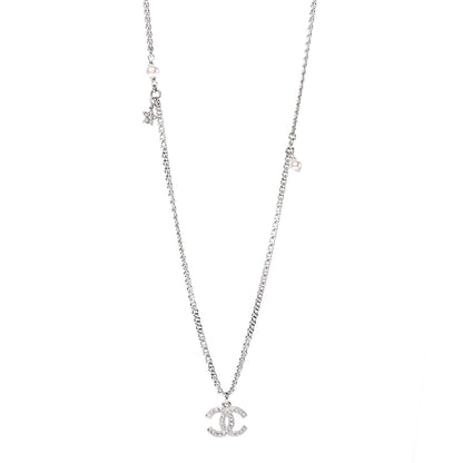 Chanel Crystal Pearl Star CC Necklace Pearly White 1 of 5