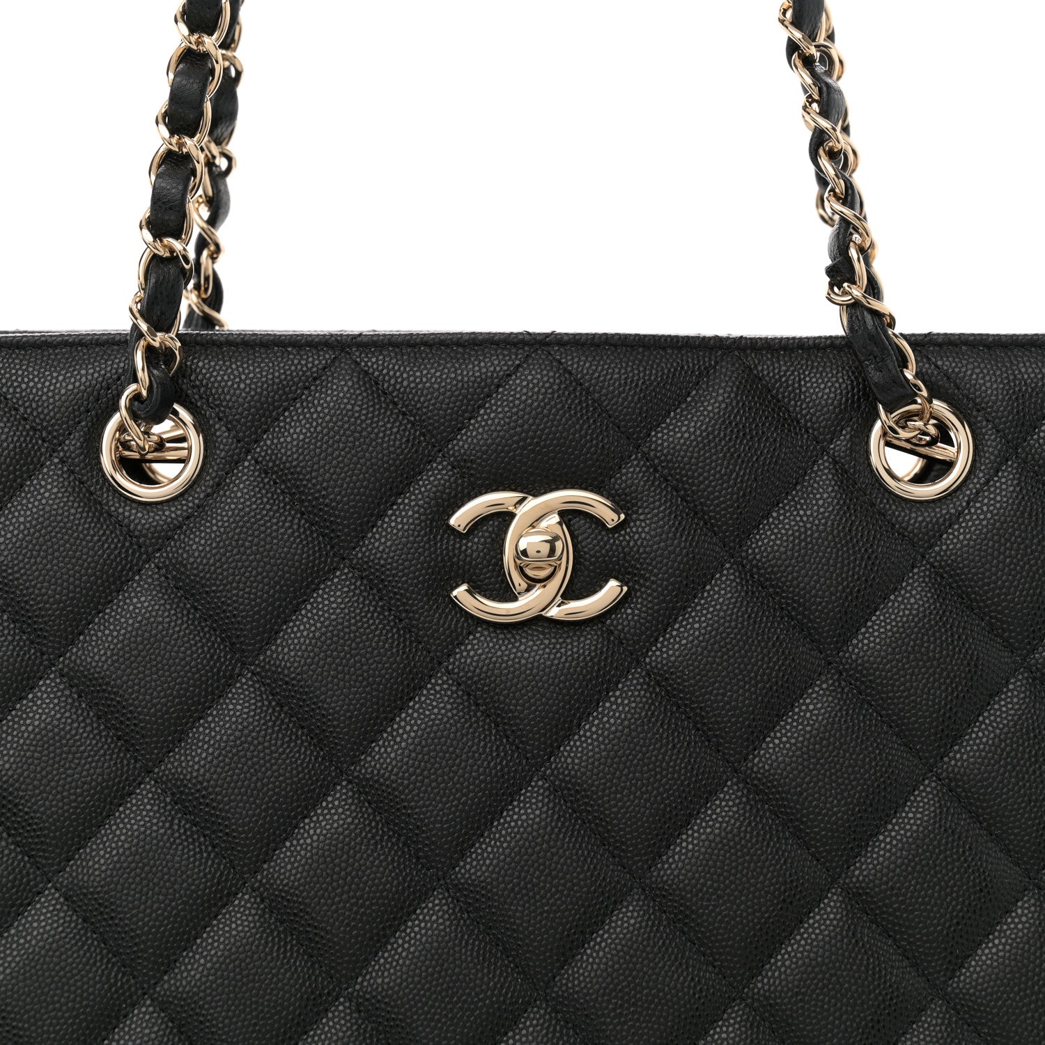 Chanel Caviar Quilted Large Shopping Tote Black 8 of 10