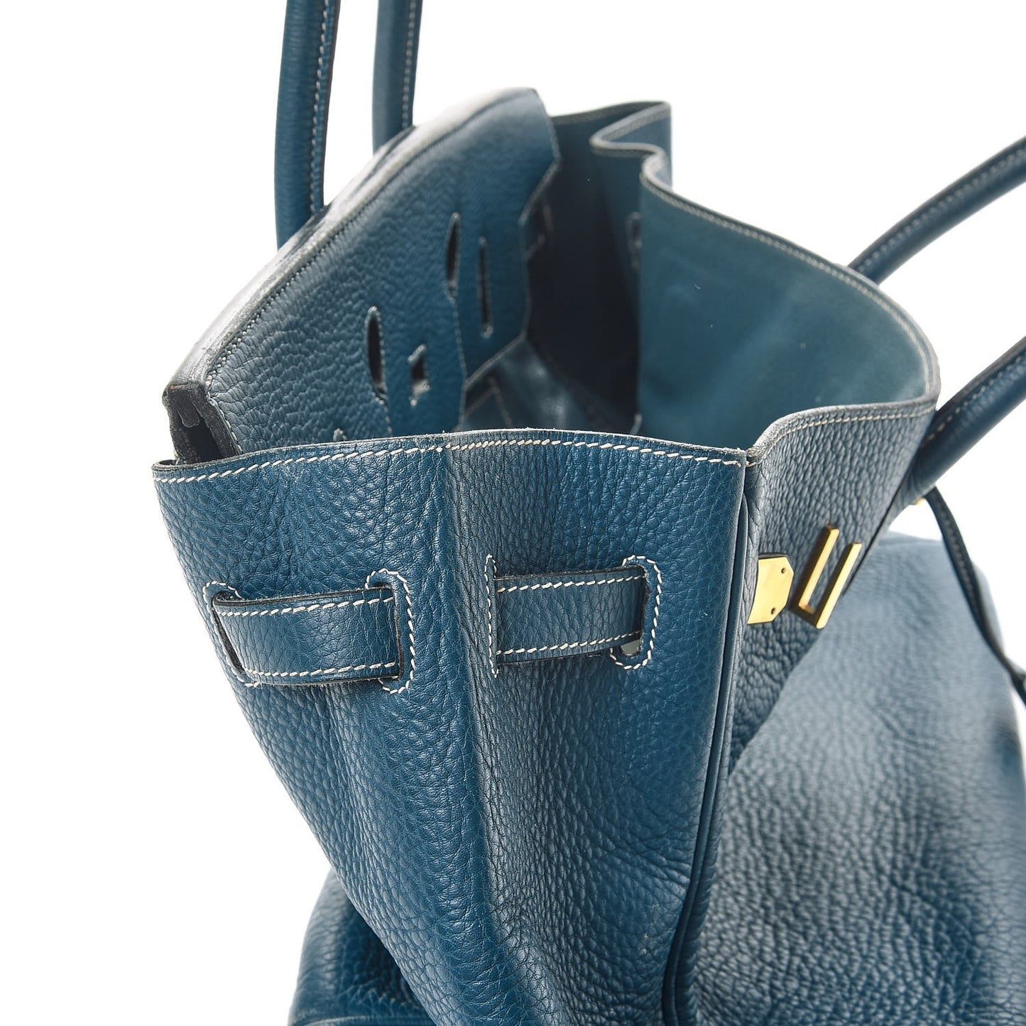 Taurillon Clemence Birkin 35 Bleu Thalassa