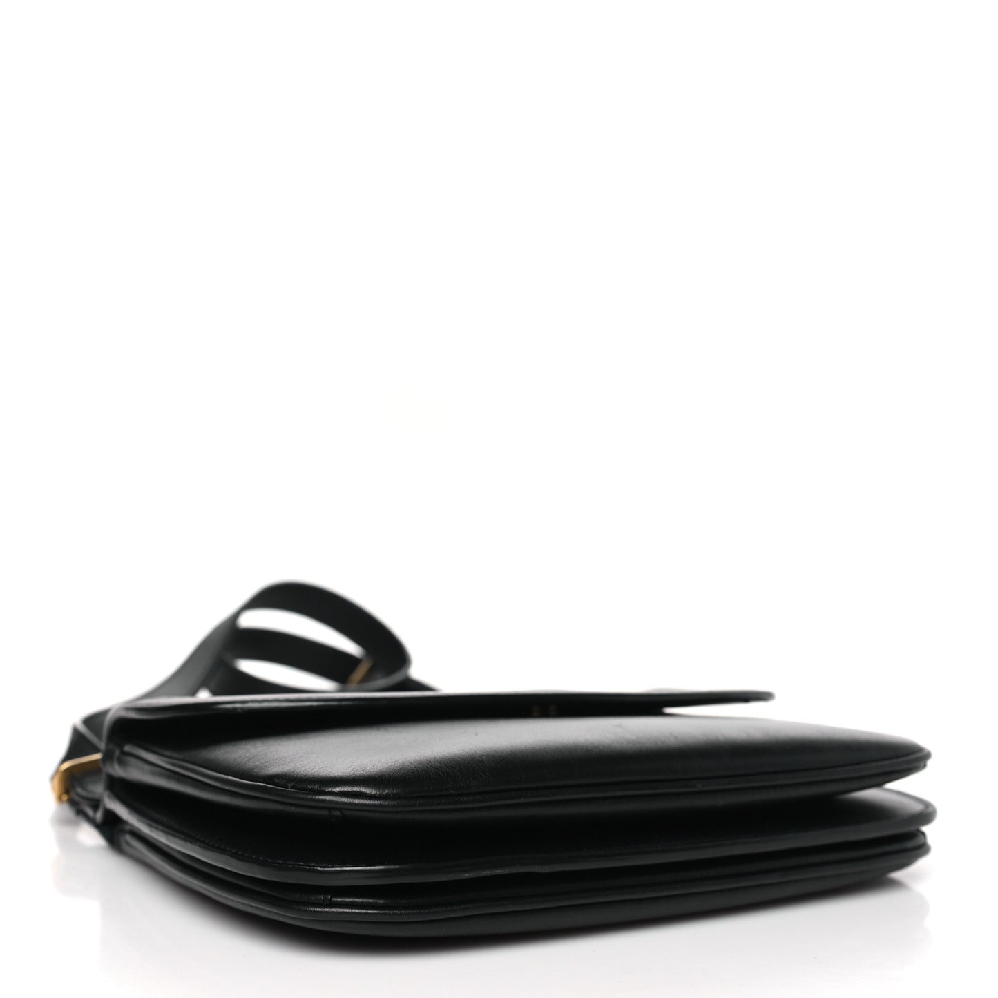 Smooth Calfskin Medium Charlie Shoulder Bag Black