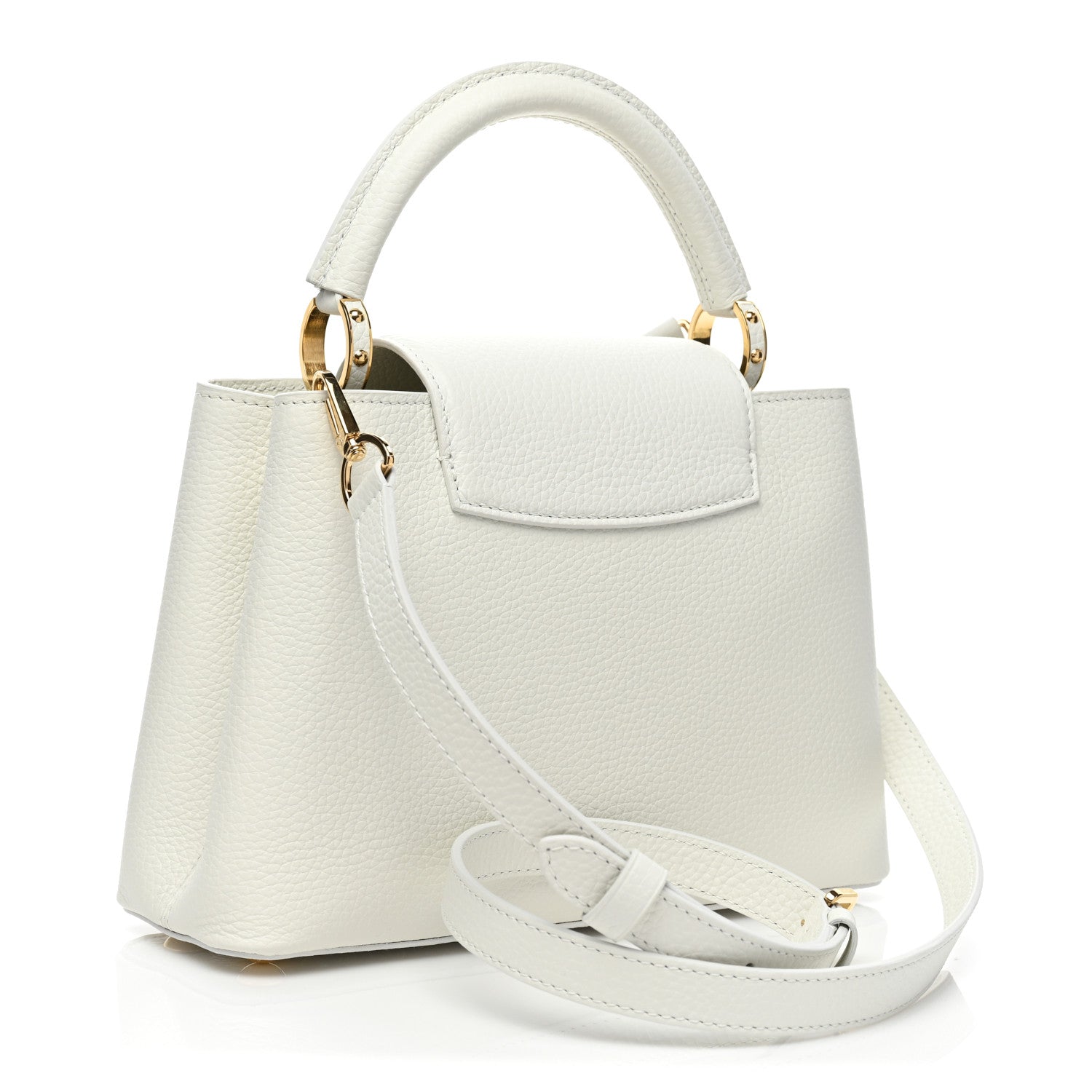 Louis Vuitton Taurillon Capucines BB Snow 2 of 7