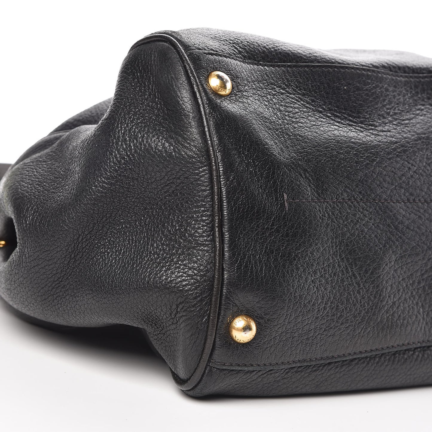 Cervo Deerskin Shopping Tote Black