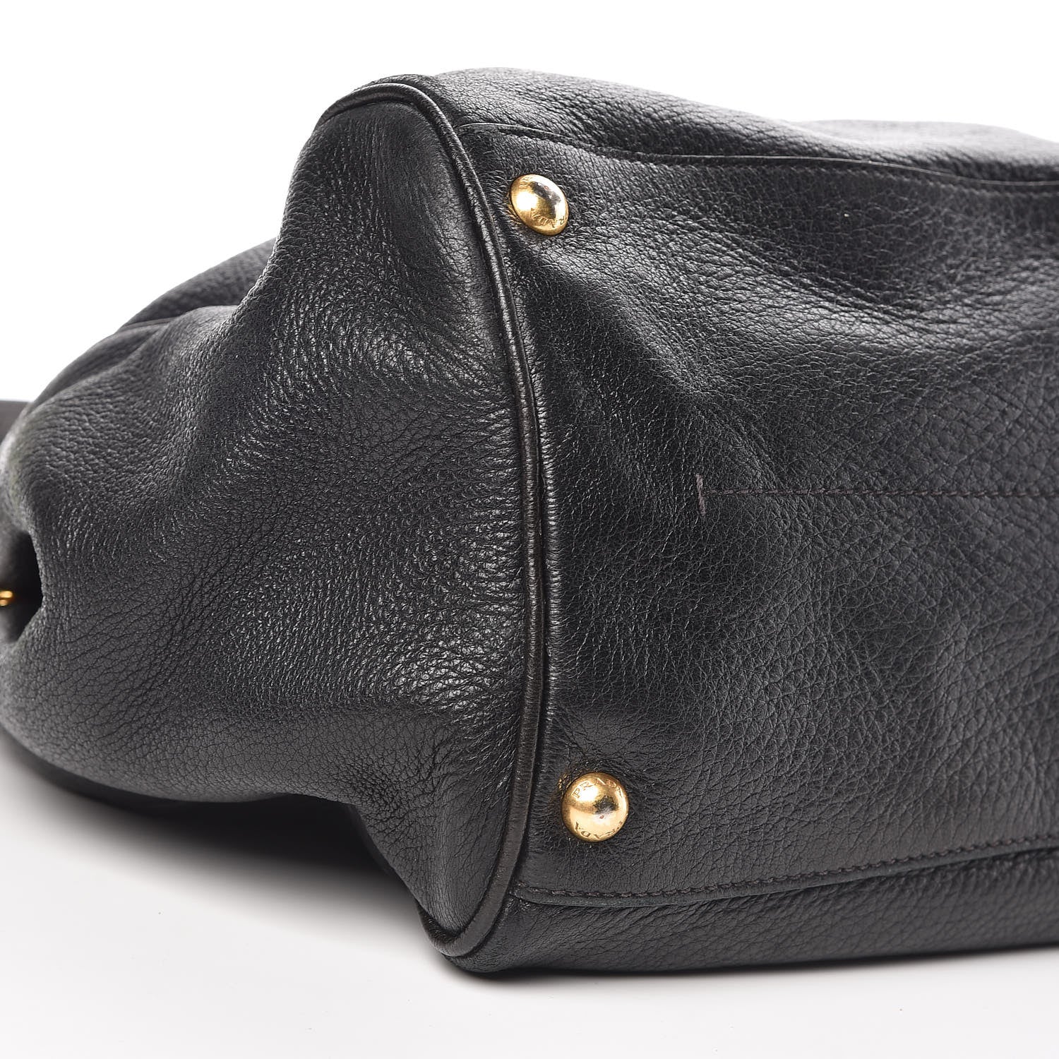 Prada Cervo Deerskin Shopping Tote Black 8 of 10