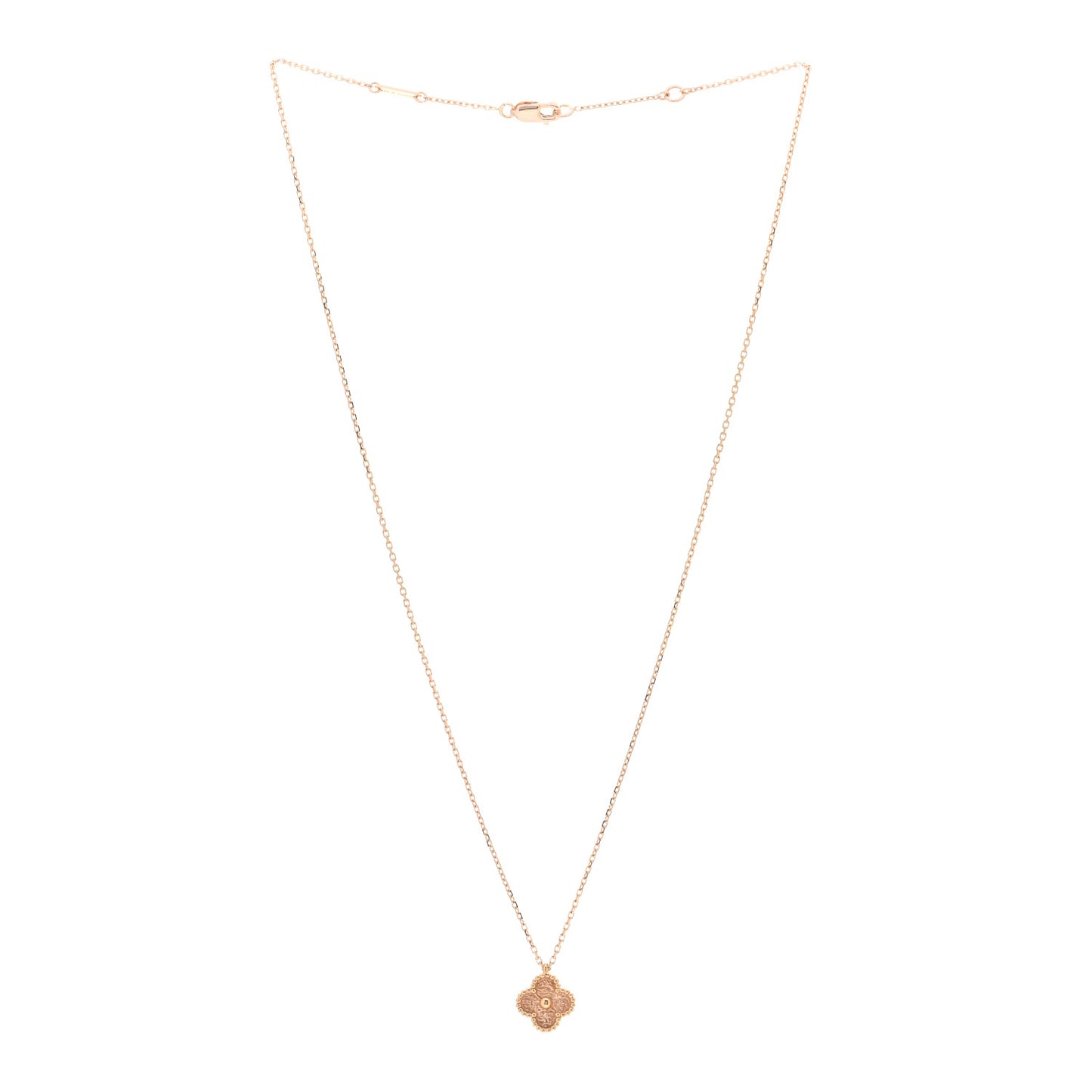 18K Rose Gold Sweet Alhambra Pendant Necklace