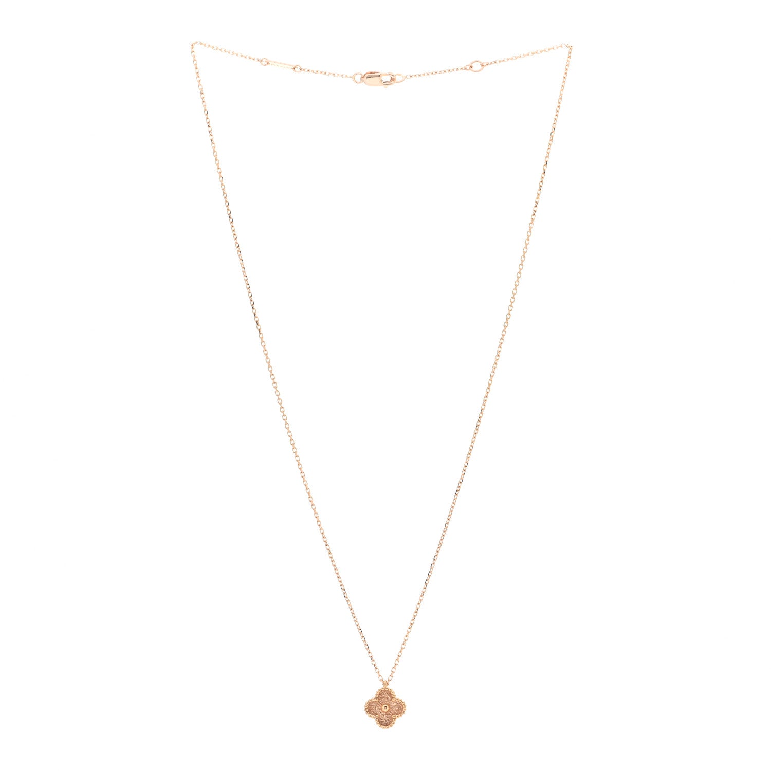Van Cleef & Arpels 18K Rose Gold Sweet Alhambra Pendant Necklace 3 of 5