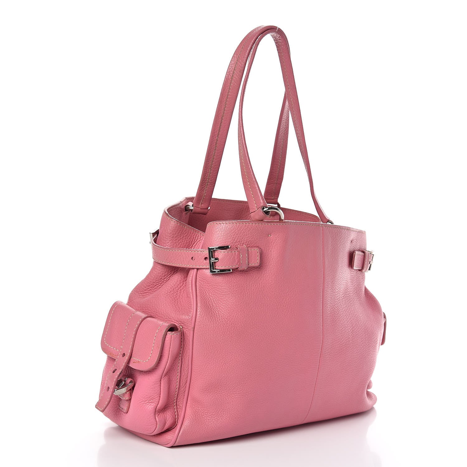Prada Vitello Daino Tote Begonia 3 of 12